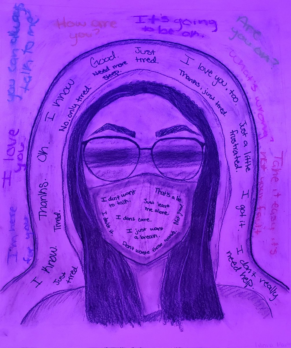 SEL0Neil's tweet photo. Happy #SELDay from @TravisRebels, where educators partner with students to create #common #ground and pursue #common #good. Look at this peaceful art room where Mrs. Chong Sing [the @AISD_SEL_CPI campus facilitator] invites identity exploration thru art. @SEL4USA @UrbanAssembly https://t.co/nCHuNug9ov