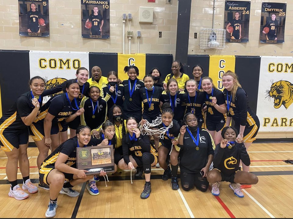 NIACCWBball's tweet photo. Congratulations to future NIACC Basketball player Shakyla Walker and her St. Paul Como Park team for winning their Section Championship last night! 🏆🏀🔵🟡 https://t.co/IsGNHdWTns
