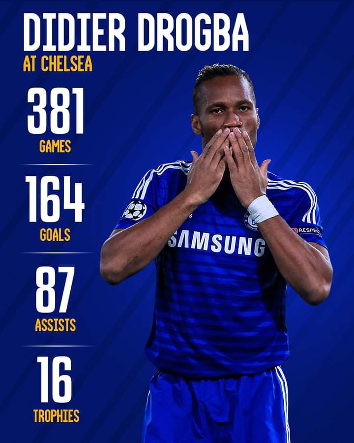 Happy Birthday to Chelsea Football Club legend Didier Drogba who turns 44 today           