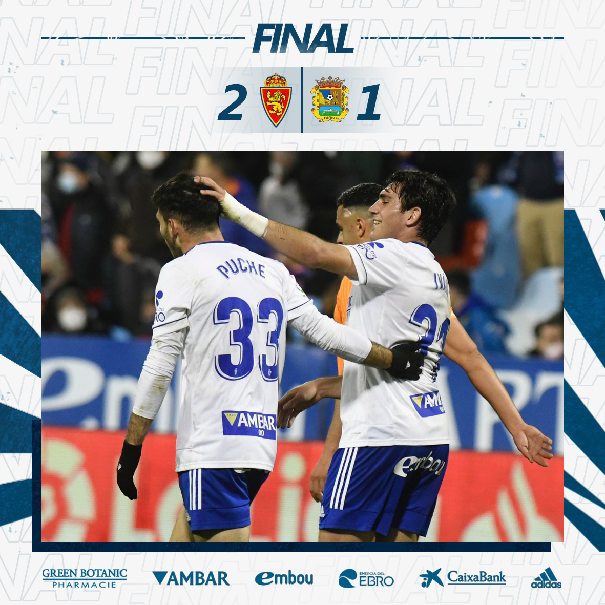 95' | 2-1 | ¡¡FINAAAAAAAAAAAL!! Victoria del #RealZaragoza en La Romareda 🏟🔥🔥🔥

#RealZaragozaFuenla
#VamosRZ 🔵⚪🦁