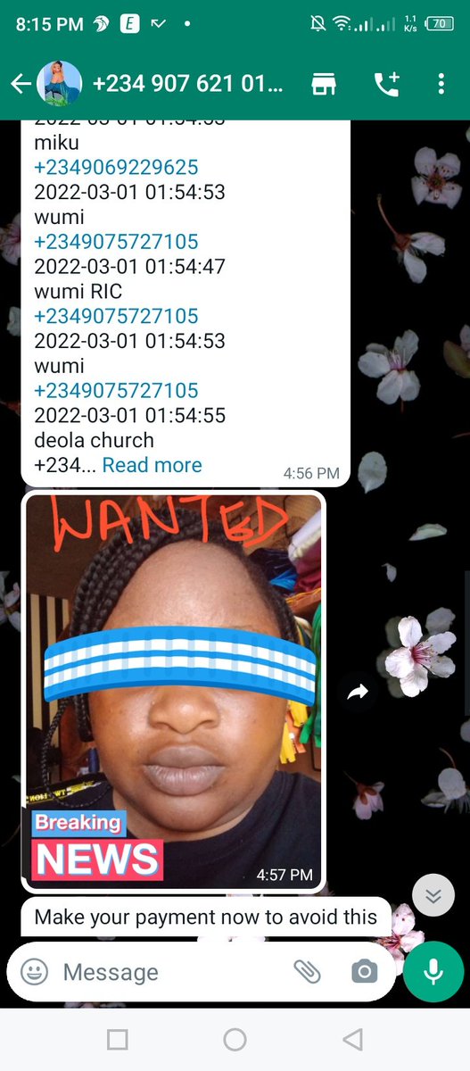 TIMMIE5050's tweet photo. @TundeIrukera 😭😭 #BanOnlineLoanApp
This picture was sent to my contact today ... Today is my due date 
Online loan app must go https://t.co/WonkcyNka1