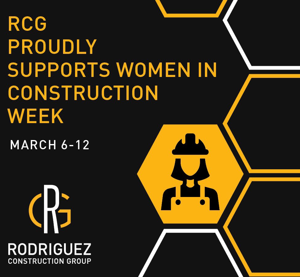 rodriguez_cginc's tweet photo. RCG is proud to support Women in Construction Week! We are proud of all the smart and talented women on our team, and are happy to celebrate your dedication and commitment to all areas of our organization.  
#WomeninConstruction #WIC #Construction #BuffaloNY https://t.co/Jx04YMeKrn