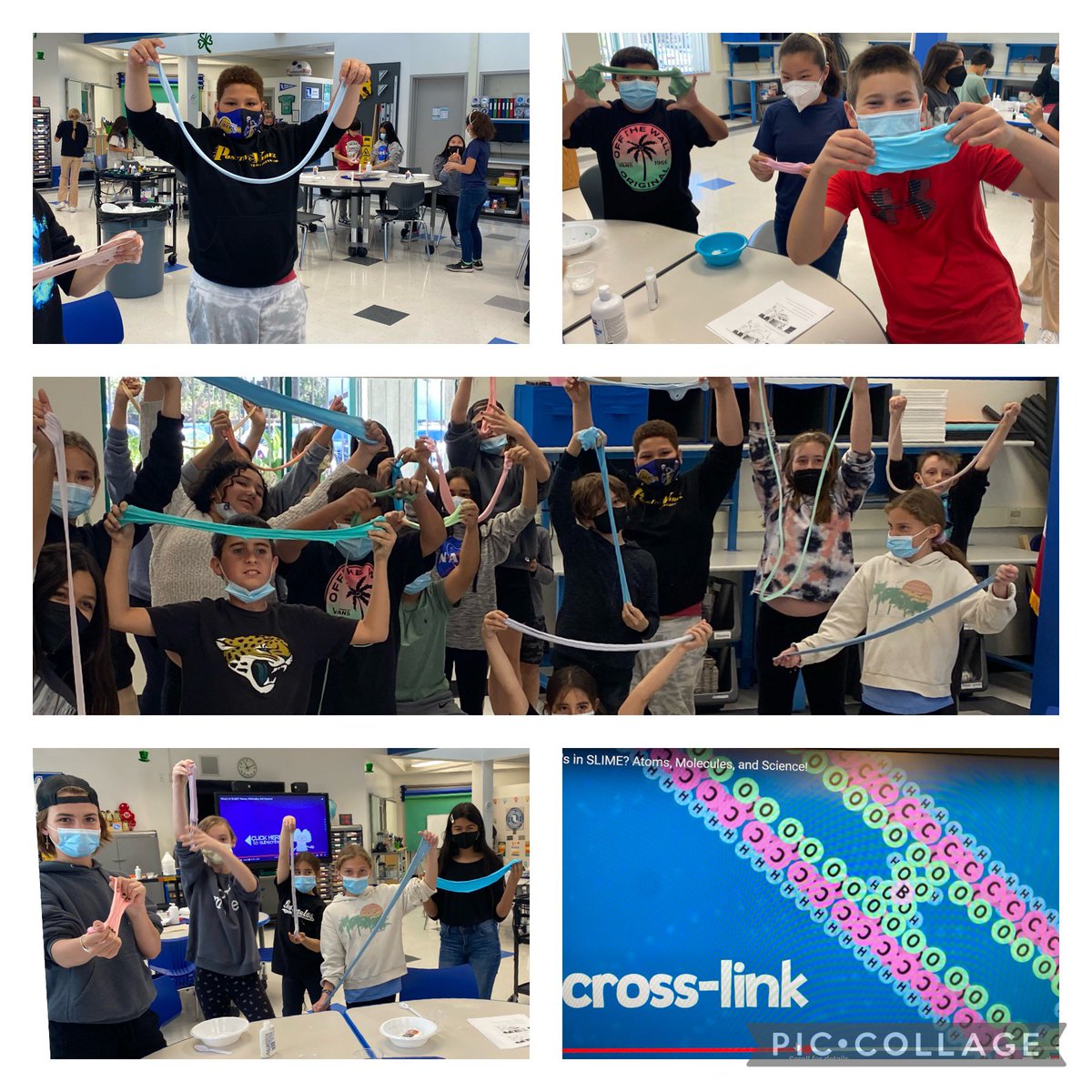 What is slime? Today <a href="/TLSHawks/">Tierra Linda School</a> 5th grade scholars learn all about the atoms and molecules that create slime.  <a href="/PVSDCamarillo/">PVSD Camarillo</a> #Hawkpride