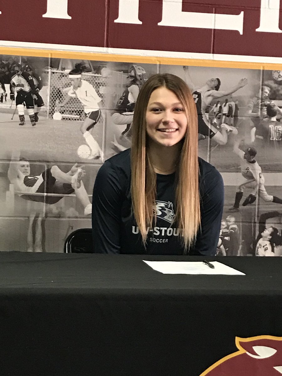 Congrats to Madison Hudson who just signed to play soccer at Stout #PantherPride