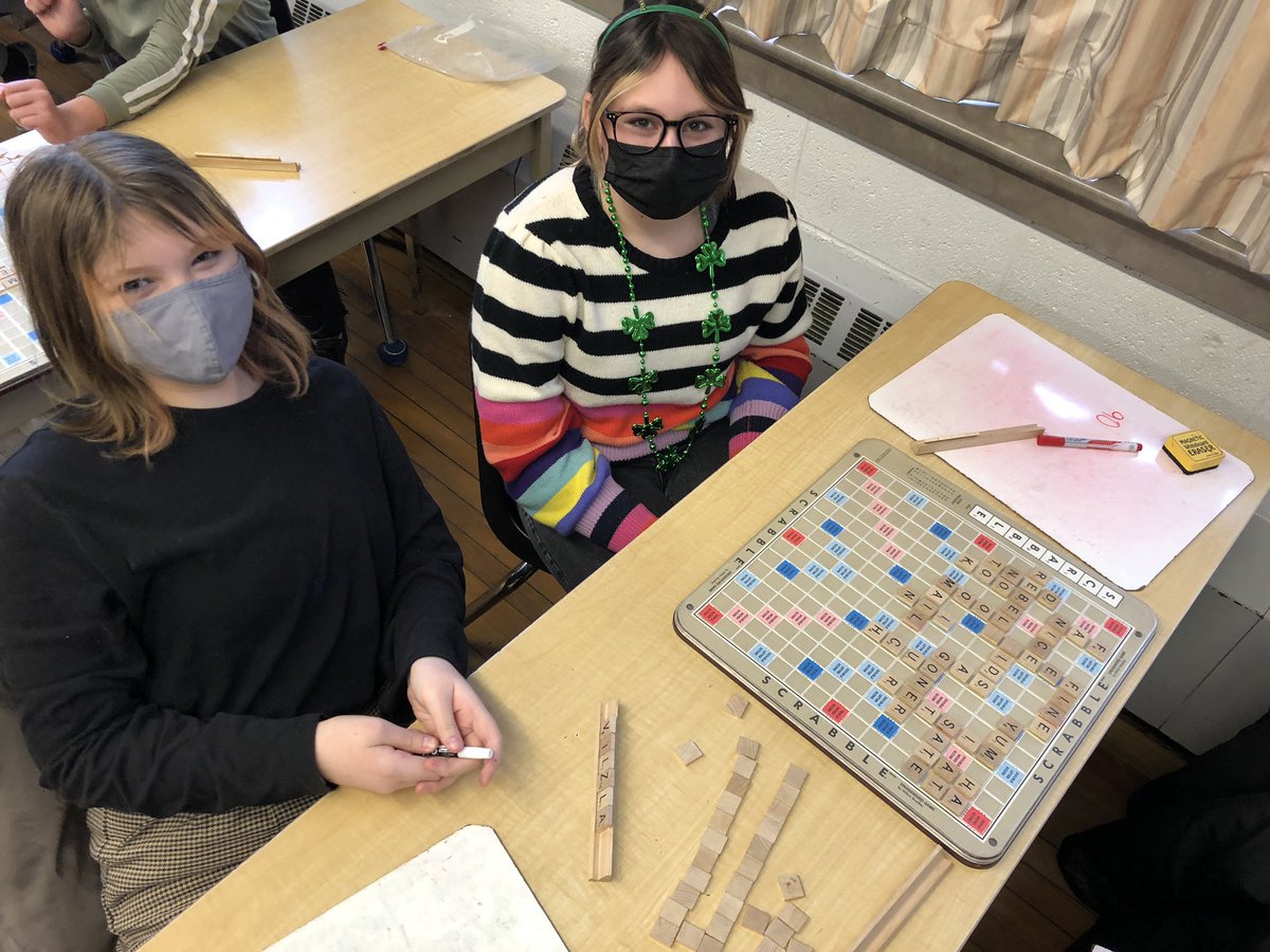 MrKSDyck's tweet image. Grade 6/7s @PortWellerPS played #Scrabble today. #WorkingWithWords #FunWithLanguage #Words #MakingWords