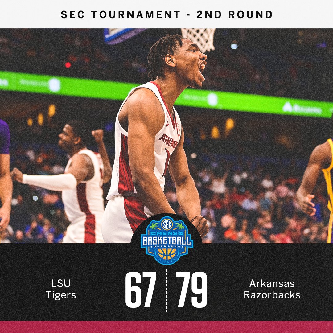 SECNetwork's tweet photo. .@RazorbackMBB ➡️ Semifinals‼️ https://t.co/M7rodqJcDa