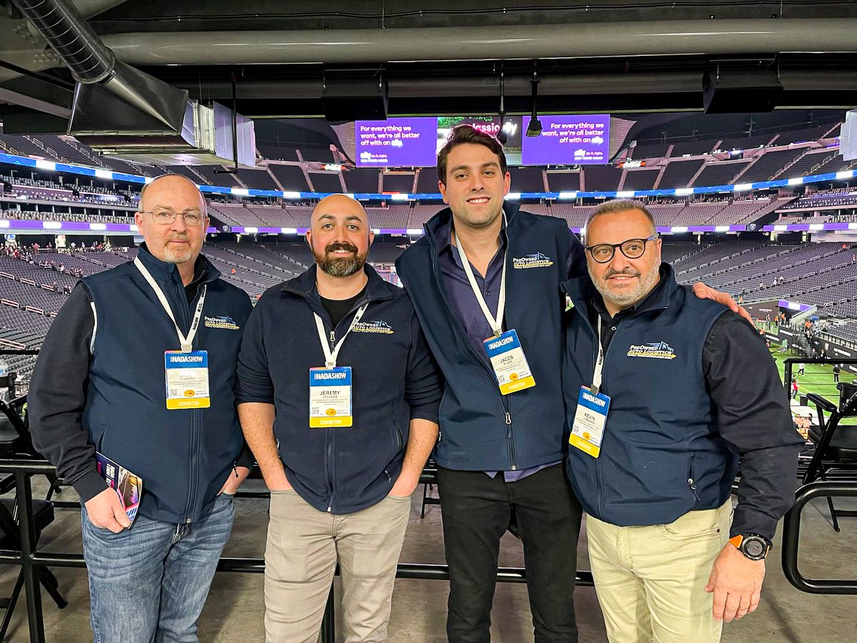 POAutoLogistics's tweet photo. We made it to Vegas! We kicked off the NADA Show at the brand new Allegiant Stadium last night. At the celebration, Train performed live-- nothing like hearing a band we all love! It is SO good being back in person with the automotive community!

#nada2022 #wearepal https://t.co/FCxfPBlbh9