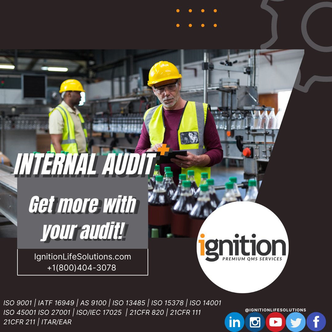 IgnitionLife's tweet photo. Ignition has over 20+ years of experience and unmatched credentials. Check out Ignition's Internal Audit+ services. 

#experience #audit #consultant #ISO #QMS #aerospace #medical https://t.co/KZ9BLnmnVI