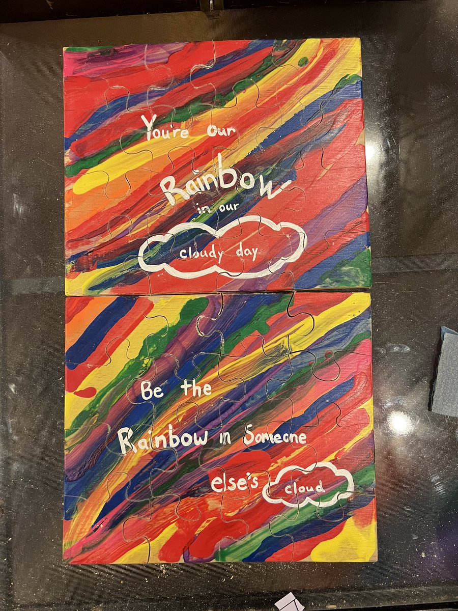 ShannonClancy15's tweet photo. @ElginburgPS The kinders wanted you take a little piece of their rainbow 🌈 with you to remember them by… and I thought it would be very cool to have🧩 puzzle to stay in the kindergarten class to spread kindness. Will miss you Mrs. Girard! @msMKGirard https://t.co/gSbgRjJZJ8