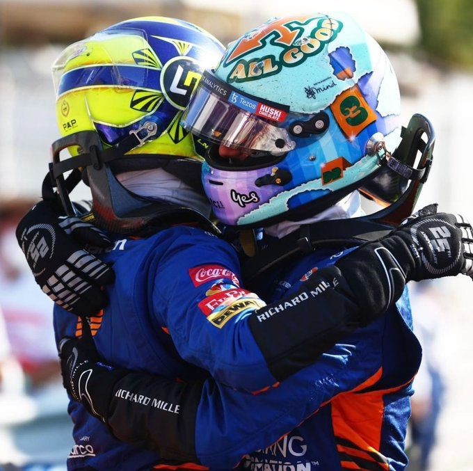 LandoNorrisBR's tweet photo. @RicciardoBrazil Speed recovery, DR 🧡 #getwellsoondanny https://t.co/rfKUvq5jyo