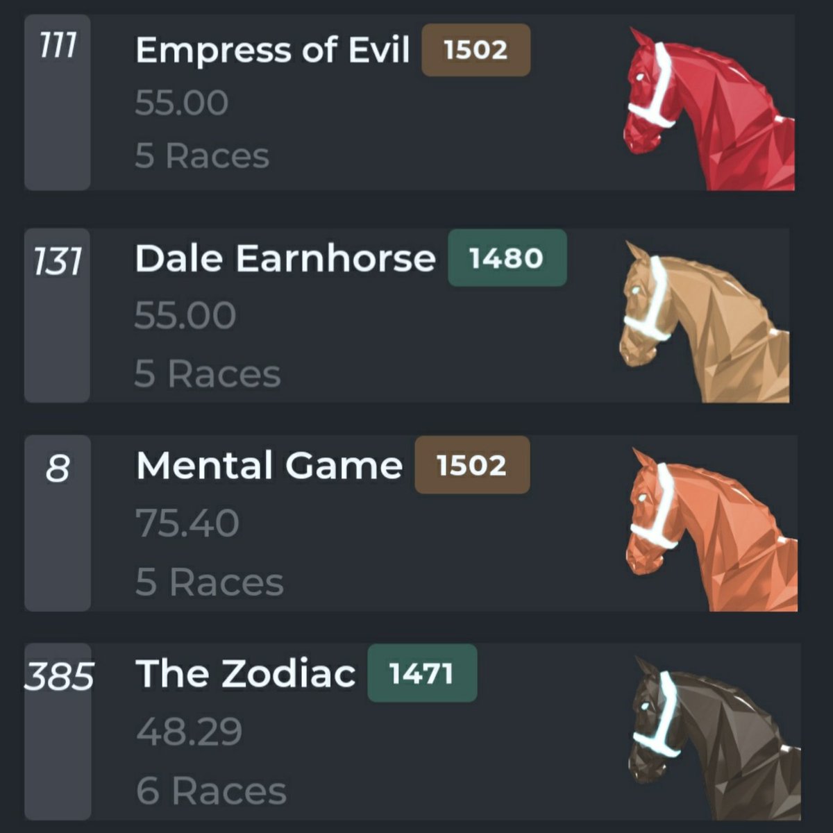 Maxwell_Racing_'s tweet image. The ⭐stars⭐ weren&apos;t aligned for you &quot;The Zodiac.&quot;  🤣🤣🤣 We&apos;ll try next week to get you in....

@zed_run 🐎🐎🐎🐎 #PityPoint