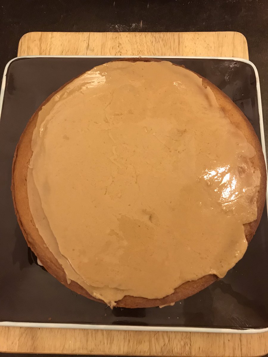 DougDawg13's tweet photo. Salted caramel peanut butter cake courtesy of @apowerfulbeat #weekend #cake #baking #snackingcakes https://t.co/gllTTyBqIe