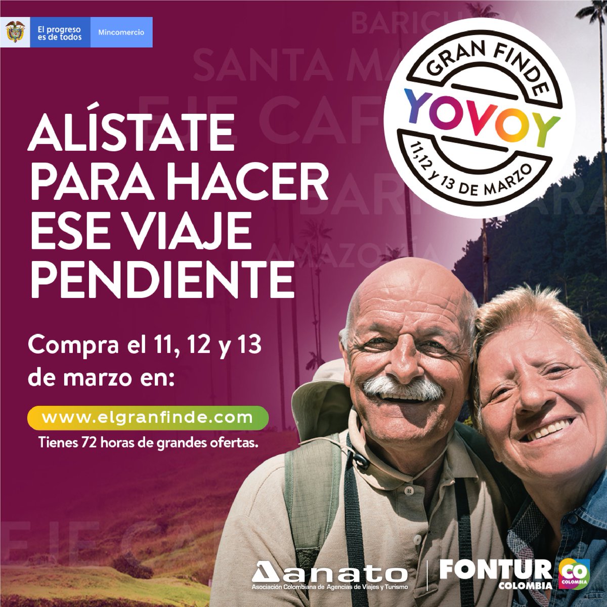 AnatoNacional's tweet photo. #GranFinde Realiza el viaje que tenías pendiente.
🥳 Recuerda que hasta el 31 de dic de 2022, los paquetes turísticos tienen exención del IVA.
👉Compra en tu #AgenciadeViajes, a través del portal: https://t.co/BghMUadMos👈
@PaulaCortesC https://t.co/JvYOgTzHUV