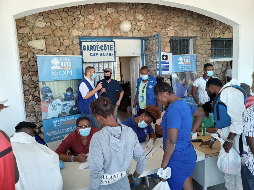g_loprete's tweet photo. Today 198 #migrants returned to #Haiti by the Coast Guard in Cap Haitian. They left on 1Mar and their boat was intercepted on 6Mar. Many women & young men. @IOMHaiti provided reception with #ONM #IBESR. Departures and boat construction on the rise. @eu_echo @USAIDSavesLives 🇭🇹 https://t.co/61KBXAeAHJ