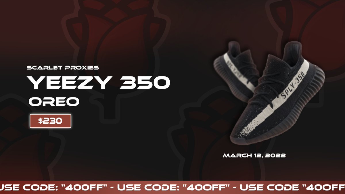 ScarletProxies's tweet image. Yeezy 350 Oreo is BACK!🍪

YS Daily ISP Restock: scarletproxies.com/#purchase-sect…

Limited Discord Invite: discord.gg/fxGwgJcb

These are perfect for Yeezy Supply, stock is limited, go fast! Must be in the discord to purchase. Random Like + RT will receive 200 Daily ISP's free! 🌹