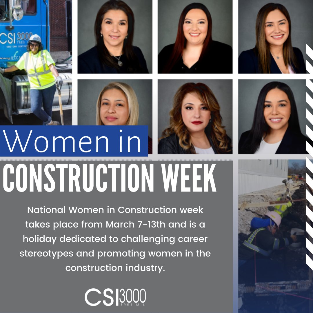 CSI_3000's tweet photo. Here's to the women taking the Construction world by storm and continuing to pave the way for others. Diversity drives performance! #GreatByChoice #TheCSI3000Way https://t.co/i58HbgLcNY
