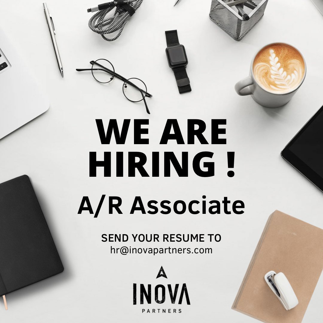 InovaPartners's tweet image. We have an immediate opening for a full-time (30+ hours per week) skilled Accounts Receivable Associate. Send resumes to hr@inovapartners.com or apply directly on Indeed. #nowhiring #arassociate #accountsreceivable 

g.co/kgs/axr3wH