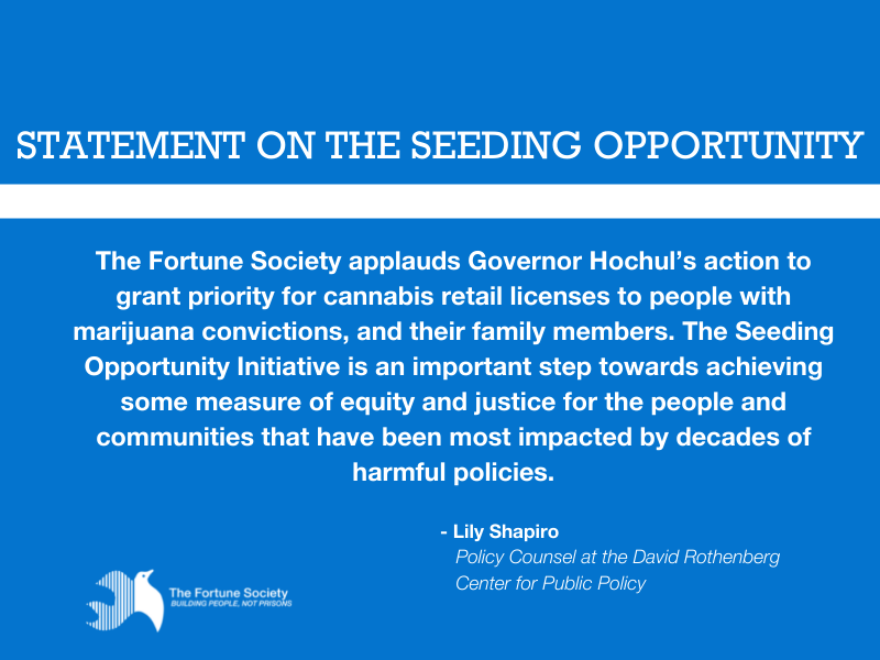 Read our full statement from Policy Counsel Lily Shapiro on the new Seeding Opportunity: fortunesociety.org/media_center/s…