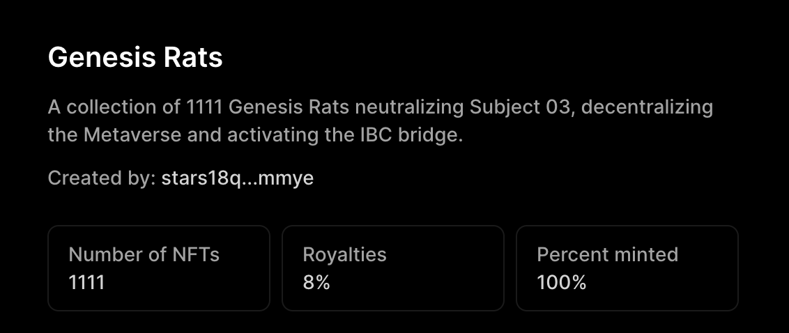 GenesisRats's tweet photo. Genesis Rats is now 100% sold out 
🐀💕 https://t.co/2qsfeBwzXD