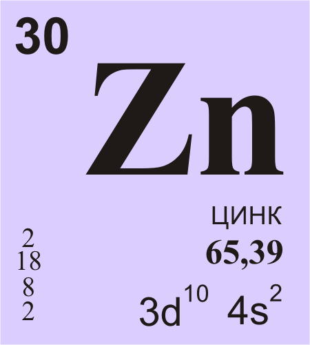 Zn s элемент