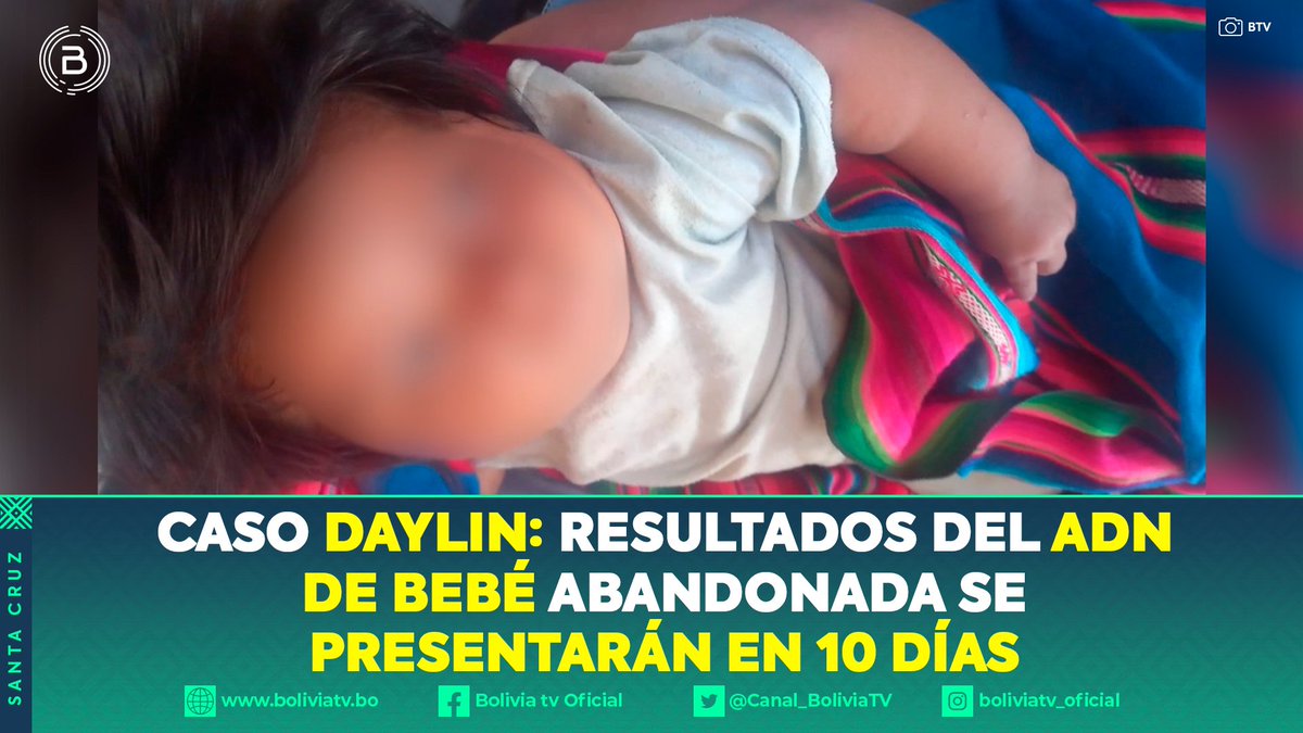 Canal_BoliviaTV's tweet photo. #BTVMultimedia
El Instituto de Investigaciones Forenses (#IDIF) de la ciudad de #LaPaz, agilizará la prueba de ADN para determinar si la bebé encontrada en #SantaCruz se trataría o no de #Daylin. https://t.co/kbpk6WmxTt