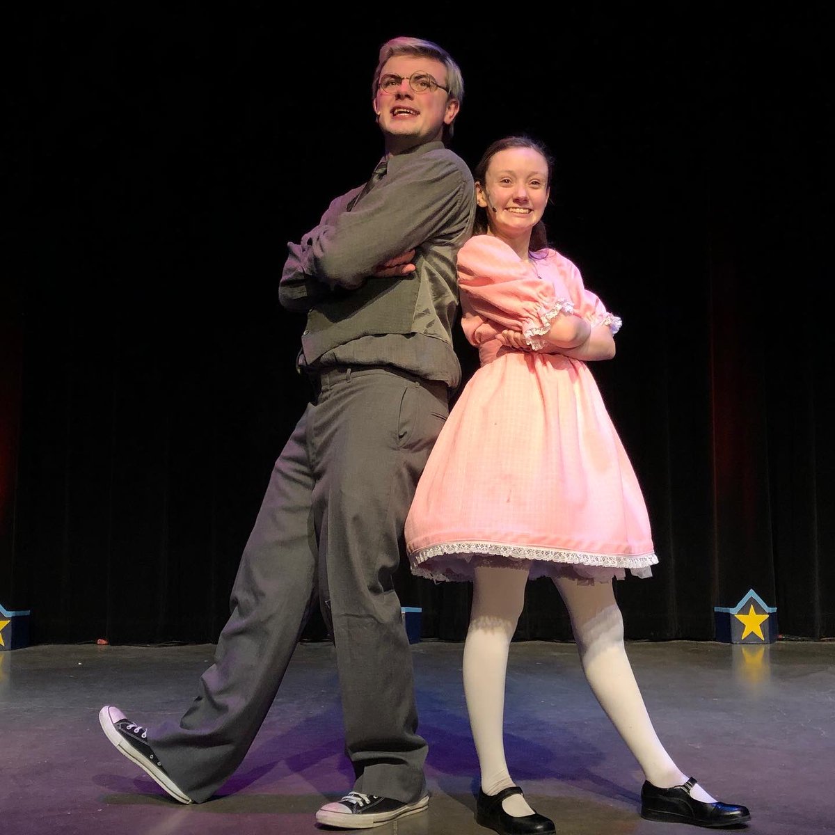 TheatreECCT's tweet photo. Elephant & Piggie & The Squirrelles are excited to see you tomorrow, Saturday, March 12, as they celebrate 1 spectacular day with 2 amazing shows (11 am & 1:30 pm). Tickets @ https://t.co/KLSxyYJRcT or at the door #ECCT33 #LetsDance #SingingFancyCostumeDancing #BasedOnTheBooks https://t.co/ZFaw321EXi