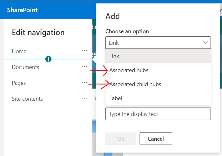 heidi_jordan14's tweet image. Are these options new in SharePoint site navigation or am I losing it? #sphelp