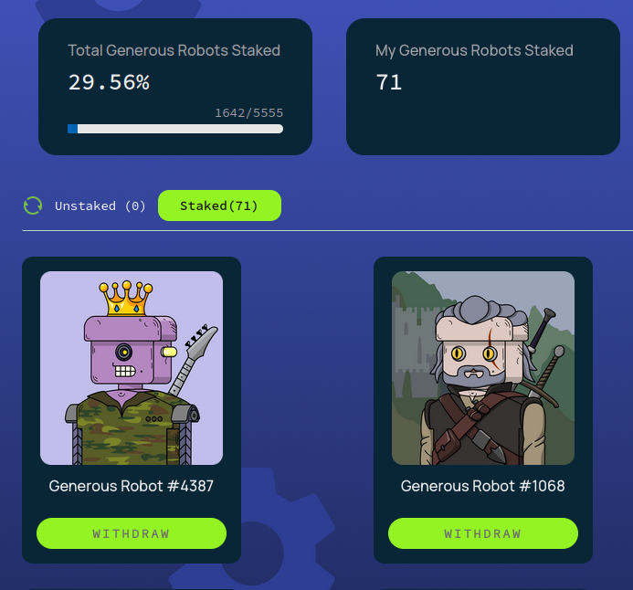 Escudo (@escudo47926076) on Twitter photo FP up, staking going, all in on this one! WAGM
<a href="/GenerousRobots/">Generous Robots π€ NFT Leveraged Trading</a> FP up, staking going, all in on this one! WAGM
<a href="/GenerousRobots/">Generous Robots π€ NFT Leveraged Trading</a>
