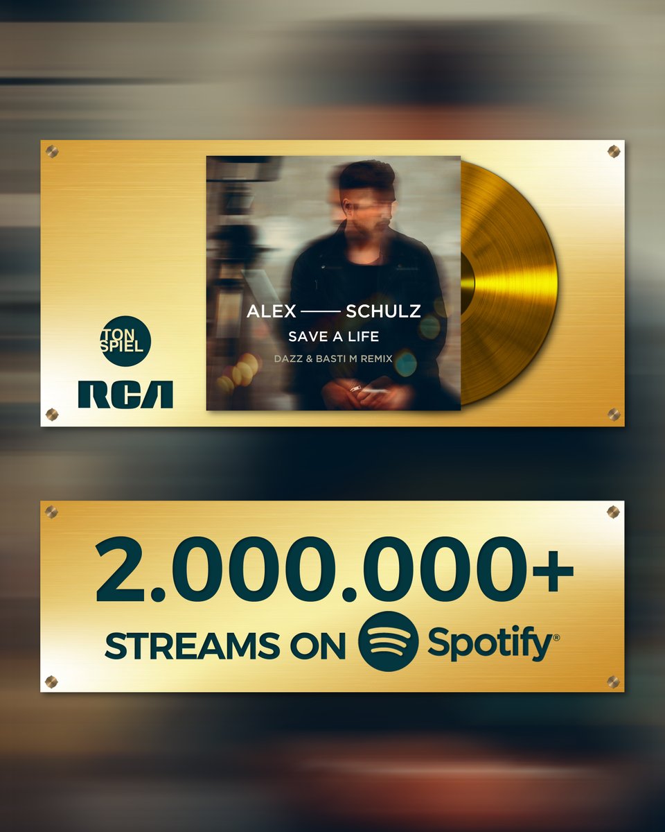 Basti M (@djbastim) on Twitter photo Yay! 🎉 The #DAZZ & <a href="/djbastim/">Basti M</a> Remix of #AlexSchulz's "Save A Life" just hit 2 million streams on Spotify! 🥈🏆🤩
Listen HERE: alexschulz.lnk.to/SaveALifeRemix…
<a href="/RCARecords/">rcarecords</a> <a href="/sonymusic/">Sony Music</a>de @sonymusic Yay! 🎉 The #DAZZ & <a href="/djbastim/">Basti M</a> Remix of #AlexSchulz's "Save A Life" just hit 2 million streams on Spotify! 🥈🏆🤩
Listen HERE: alexschulz.lnk.to/SaveALifeRemix…
<a href="/RCARecords/">rcarecords</a> <a href="/sonymusic/">Sony Music</a>de @sonymusic