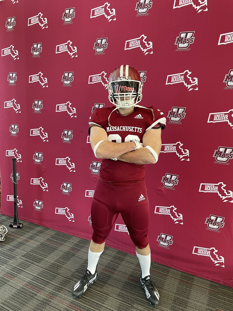 After a great visit the other day, I am very excited and blessed to announce my commitment to The University of Massachusetts to continue my football career and education!! Thank you to everyone who’s helped along the way!! <a href="/HilltoppersFB/">JCA Football</a> <a href="/EDGYTIM/">Timothy “EDGYTIM” OHalloran</a> <a href="/PrepRedzoneIL/">Prep Redzone Illinois</a> #Massappeal22