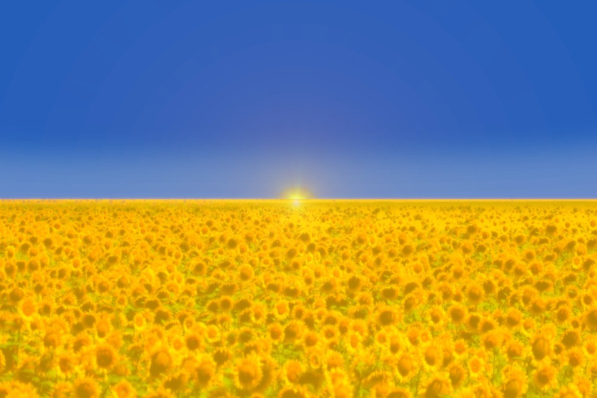 ahamagi's tweet photo. @POTUS “Eternal Sunrise with defiant Sunflowers facing West”
by Ahamagi, ca. 2022. #LongLiveUkraine https://t.co/Q2GaViUp1C