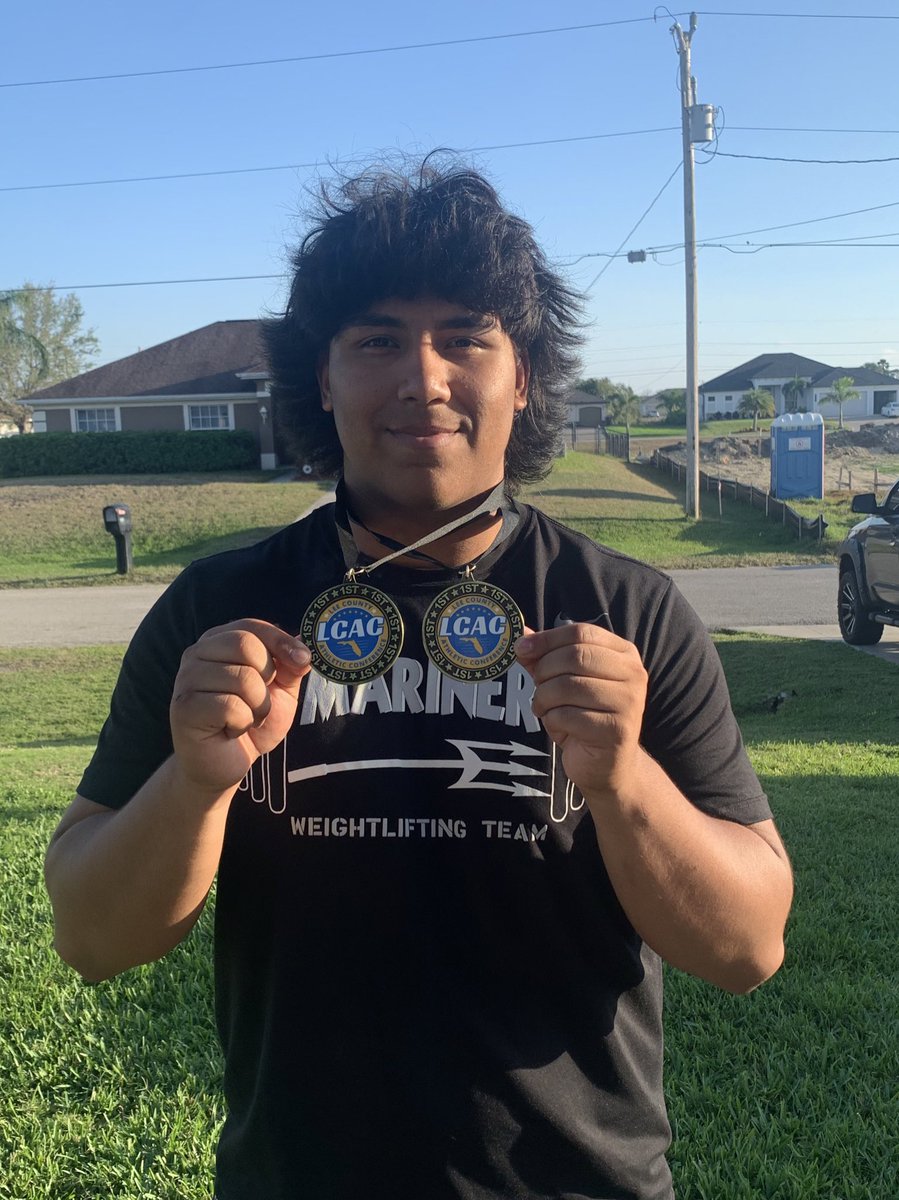Triton_Football's tweet photo. Huge shout out to Senior David Parada on winning the 238lbs. Lee County Weightlifting Championship. Team finished 3rd Overall in the Traditional Lifts and 2nd in the Snatch! #TritonFamily https://t.co/fAyVLAlsqj