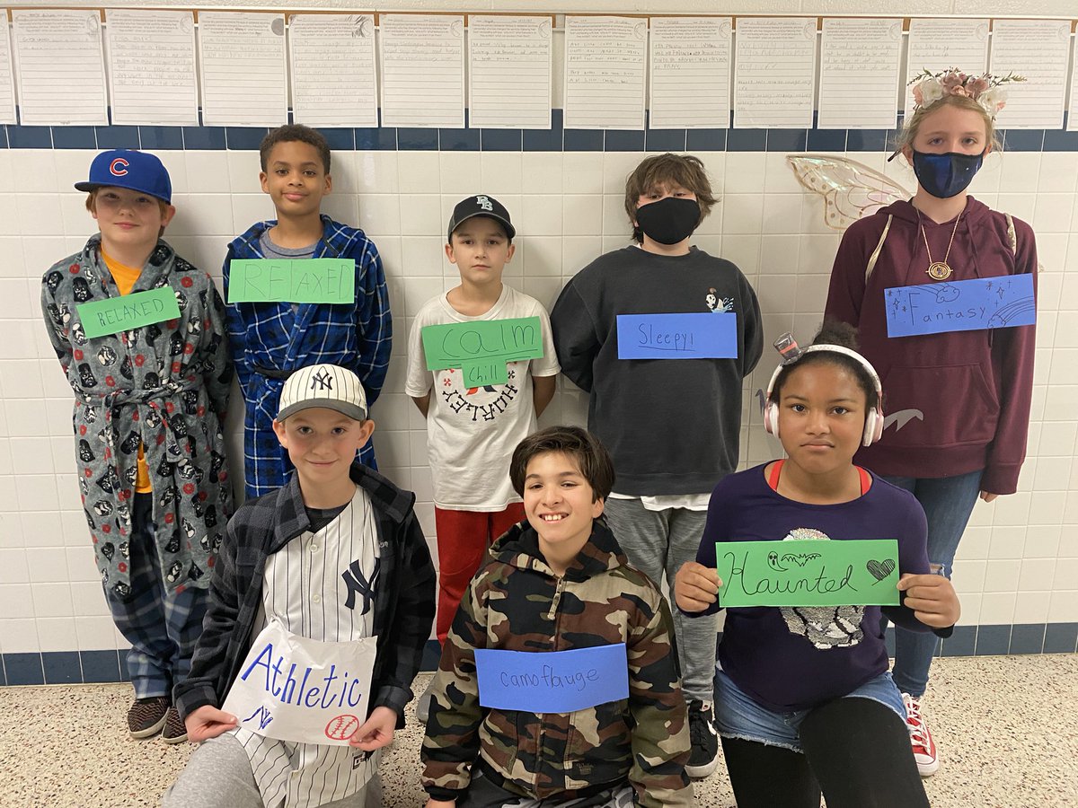 PES_Mustangs's tweet photo. Students and staff had so much fun with Dress Like A Vocabulary Word Day! What word would you be? #pembrokepride #readingmonth @krsimp22 @Mrs_StephLopez https://t.co/O0LEgpqhdu