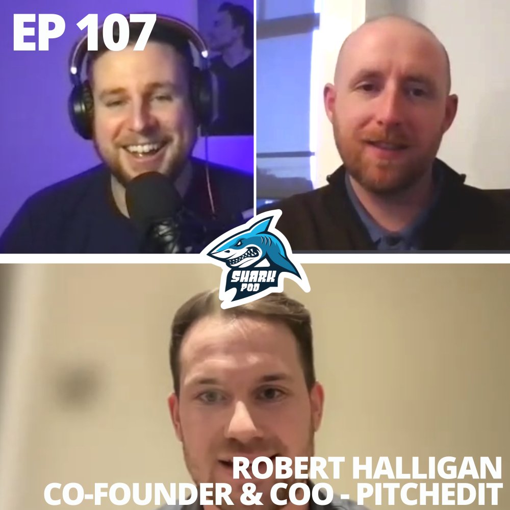 Sharkpod1's tweet photo. NEW EPISODE! 🦈 EP 107 with Robert Halligan of @PitchedItCo is live!

Spotify https://t.co/QCxVNP22rK
iTunes https://t.co/INg0m8y3ee
Android https://t.co/d8Uuoxhyhu 

#sharkpod https://t.co/8mi6wQKjNm