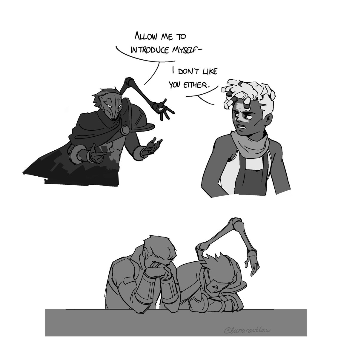 lunaroutlaw's tweet photo. LoL ekko’s opinion of jayce and viktor is so funny https://t.co/zx5vIHm7fF