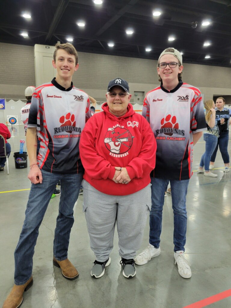 CorbinArchery's tweet photo. Coach Smith and Seniors Samuel Edwards &amp; Chaz Disney at the NASP State Tournament in Louisville.🎯 @kynasp @naspschools @CHSredhounds https://t.co/6VQv3GOegQ