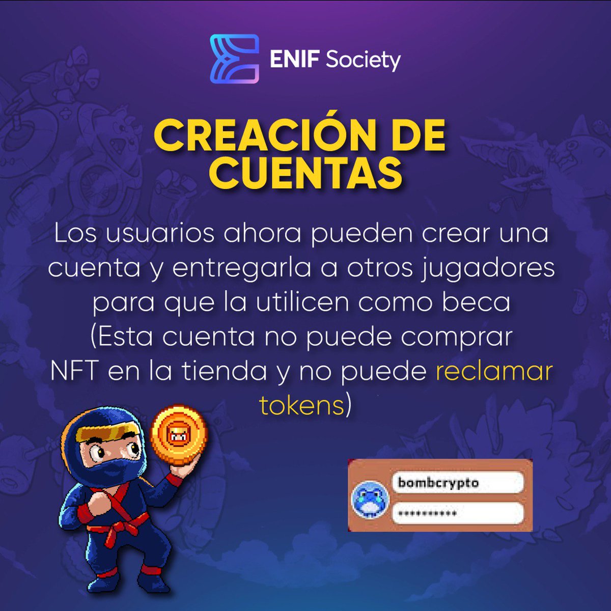 EnifSociety's tweet photo. Paso a paso ganándose un lugar entre los nft games 🚀

¿Qué te parece está actualización para BombCrypto? 💣

#bombcrypto #playtoearn #blockchains #Binance #bitcoin https://t.co/p1A0YlXV4o