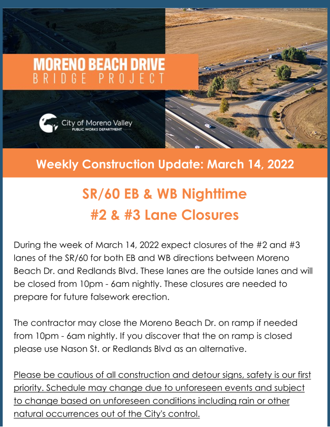 Caltrans District 8 on Twitter "Courtesy Post Moreno Beach Drive