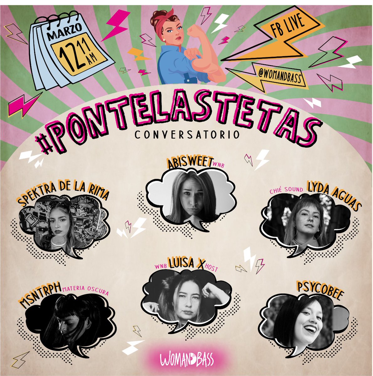 Waters_Sing's tweet photo. Mañana estaremos conversando junto a una nómina de chicas muy tesas del bass music. Invitadxs a pegarse el borondo por la fanpage de #WomandBass #PonteLasTetas #FacebookLive #BassMusic #Colombia https://t.co/hrE9gsFKxK