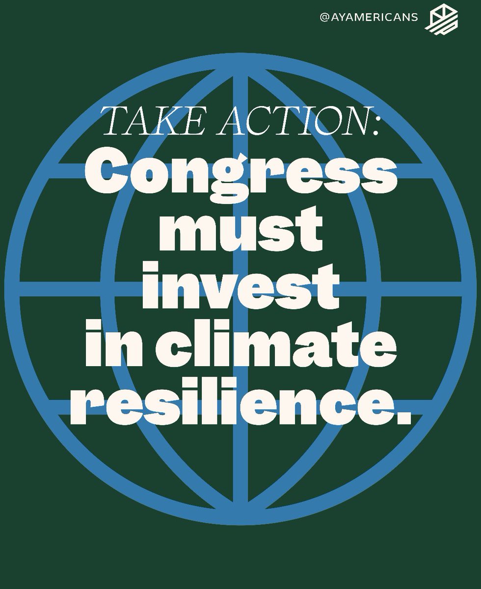 JohnMuirProject's tweet photo. To combat the climate crisis, we need both mitigation and adaptation.
Robust investments in climate resilience are needed to survive the impacts of disasters and extreme weather events.
Tell Congress to #InvestinResilience now: https://t.co/imy0gxaqAl #AYAction @AYAmericans https://t.co/huFZHGhbRX
