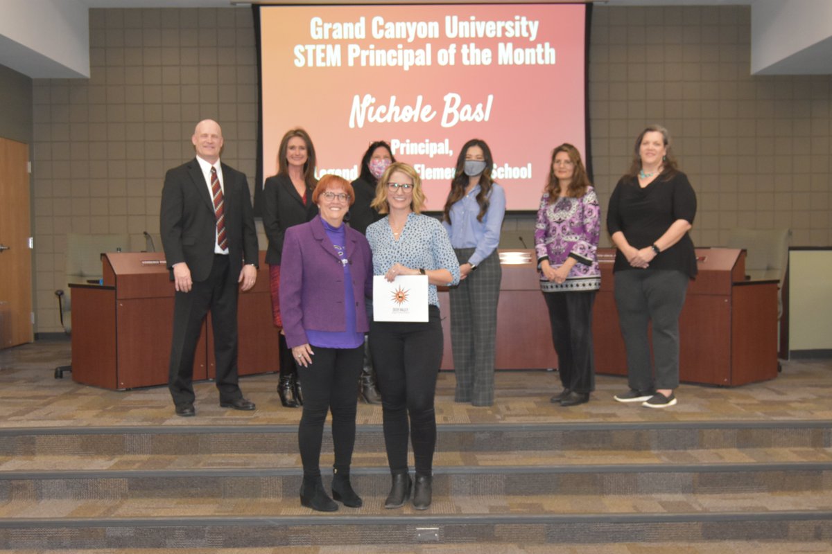 DVUSD's tweet image. Congratulations to #extraordinary DVUSD @LegendSprings Elementary School Principal, Nichole Basl, for recently being named @gcu&apos;s STEM Principal of the Month! She was selected for this award as a result of her work in STEM, trauma-informed practice &amp;amp; innovation at Legend Springs.