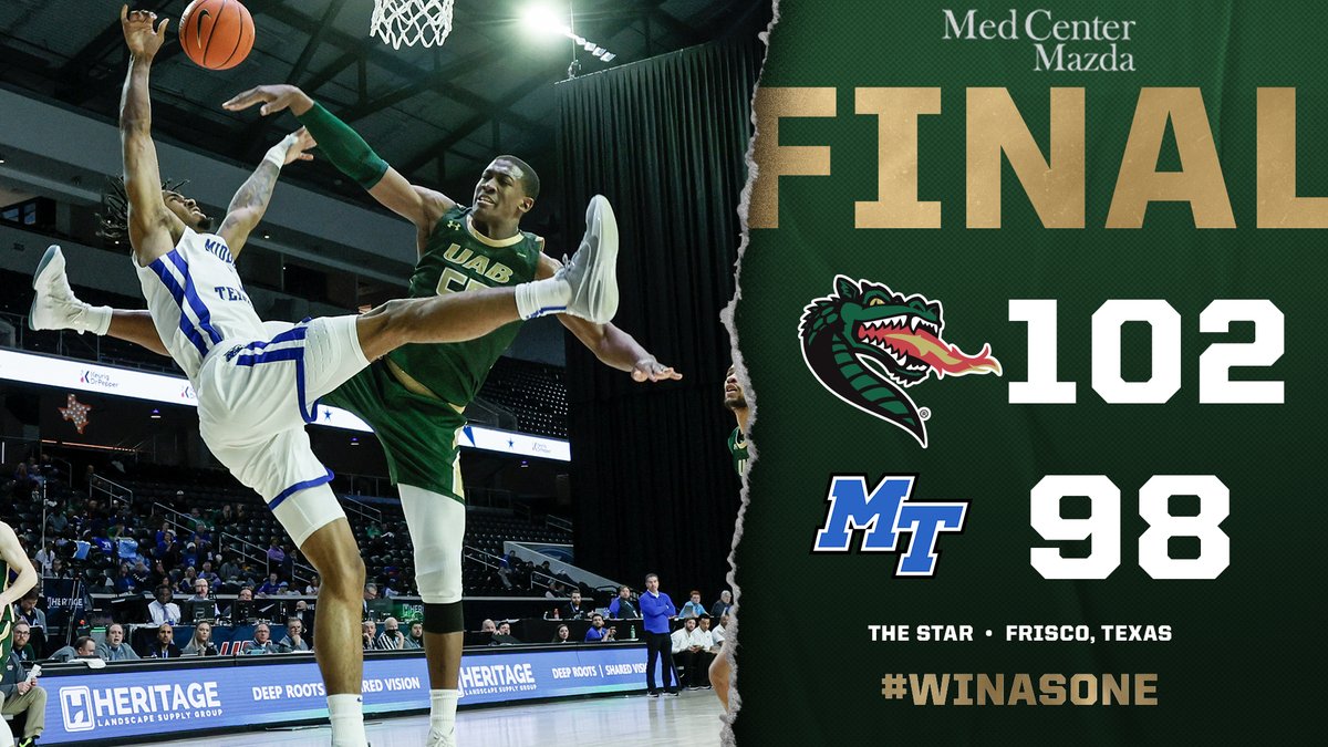 UAB_MBB's tweet image. NO QUIT IN THIS TEAM! BLAZERS WIN!!!!!!!!

#WinAsOne | #HoopsAtTheStar 🌟