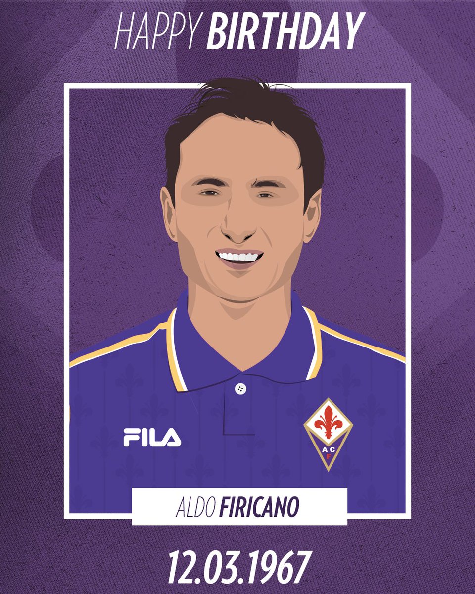 acffiorentina's tweet photo. Buon compleanno, Aldo Firicano ⚜️🎂

#ForzaViola 💜 #Fiorentina #ACFFiorentina https://t.co/wtmSPWvjEB