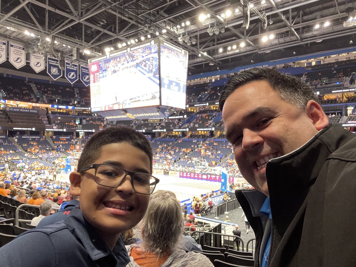 #SECMBB Mateo at his first college basketball game!