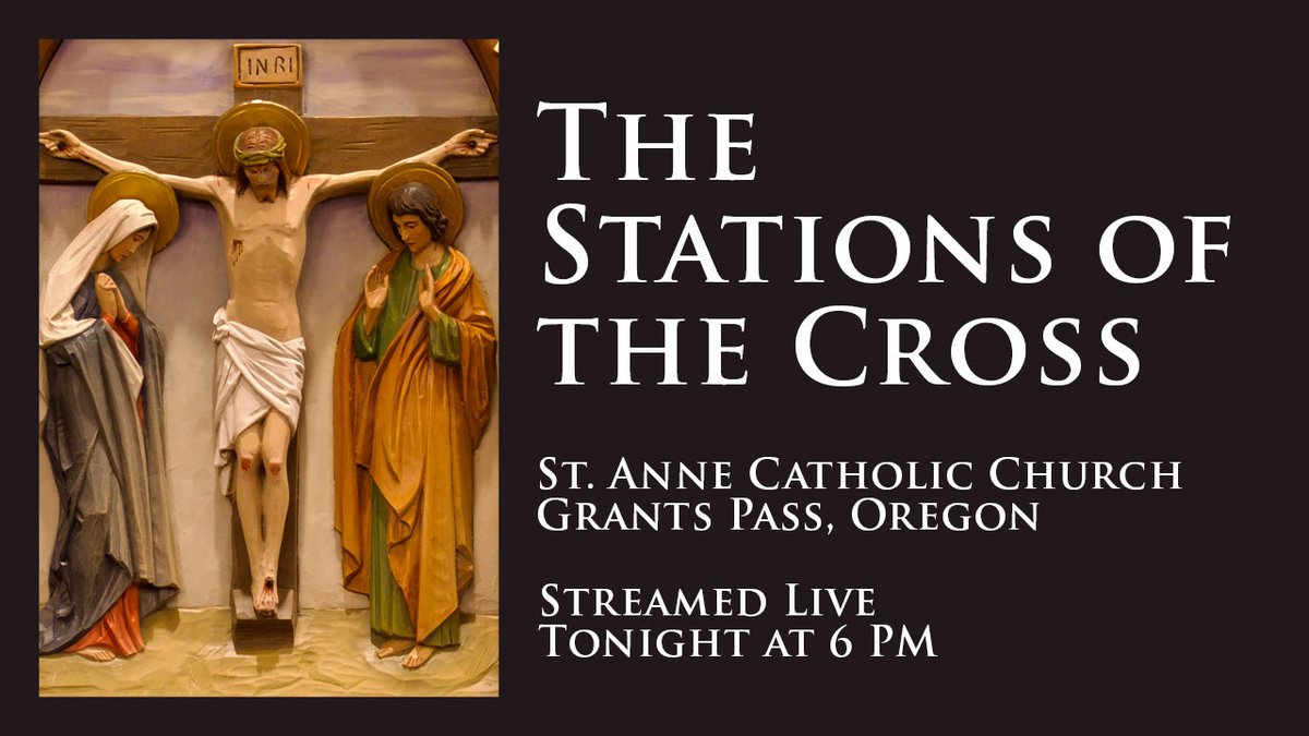 StAnneChurch's tweet photo. Join us in-person or streaming live for our Stations of the Cross tonight at 6 PM. https://t.co/TEJTh7TsVK #stationsofthecross https://t.co/jfL1HXJaO9