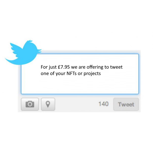For just £7.95 we are offering to tweet one of your NFTs or projects on our 32.3K profile

yellowbelly.club/product/purcha…