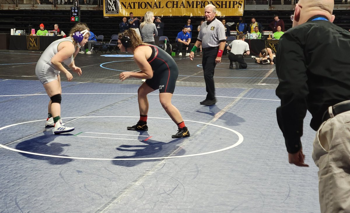 TempleWrestlin1's tweet photo. Manager turned Wrestler - Sr. Kate Rogers on the mat at NCWA Nationals! Great job and thank you Kate. #HoosNext!? https://t.co/t5gXub6ggv