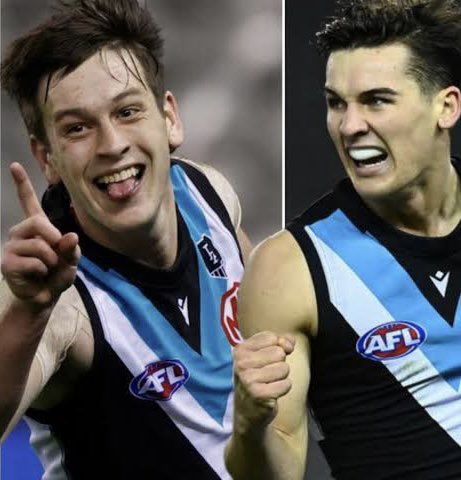 _Since1969's tweet photo. **ZIPZAK & RINGER STAND TOGETHER**
Only 21 but what a statement these guys are making for our clubs future & their professional development.
Like Batman & Robin @PAFC - forging footy friendships that can shape careers - best of luck boys & here’s to a huge 2022!! #DoitforRussell https://t.co/JcqLmjYDTc