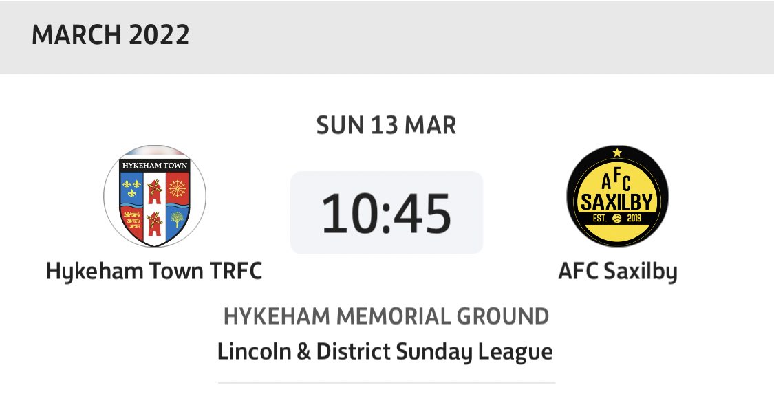 The Town are back in action this Sunday vs <a href="/FCAnglers/">AFC Saxilby</a> in the league. Promises to be good game with both sides fighting for points &amp; momentum going into the last stages of the campaign. See you all Sunday to support the lads!! #utt #lincolnsundayleague #biggame