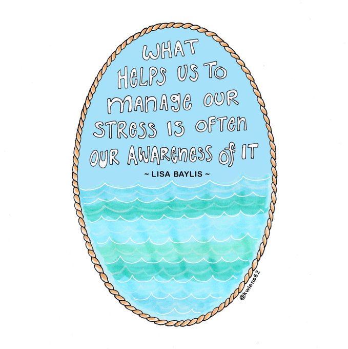 MindShiftKQED's tweet photo. "What helps us to manage our stress is often our awareness of it." 
– Lisa Baylis 
 
(✏️: @kwiens62) https://t.co/iuDsbIE2pq